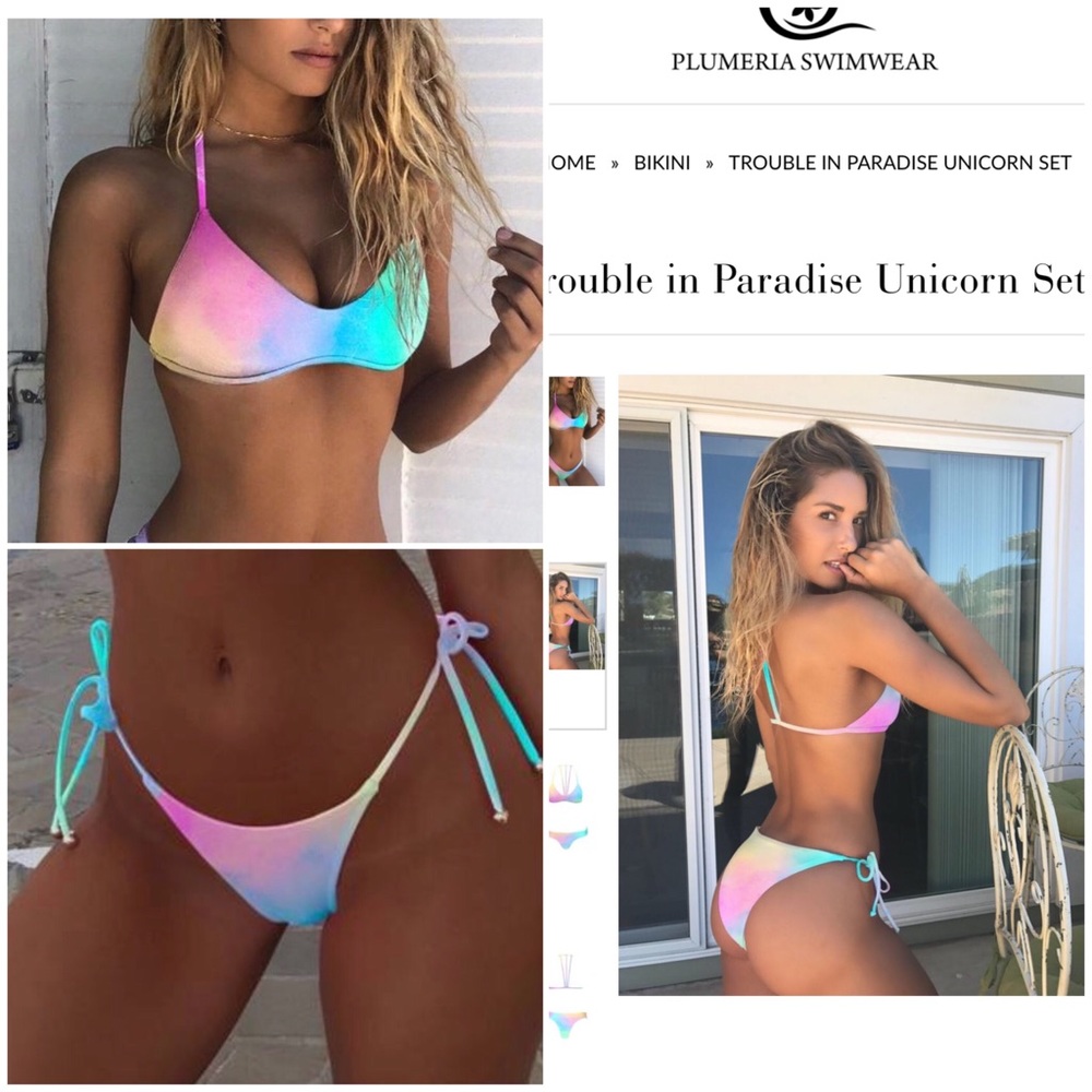 Plumeria Unicorn Set: Trouble in Paradise Bikini